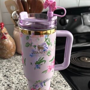 Stanley Lavender Love Shack Fancy Floral Tumbler with Pink Straw 40oz